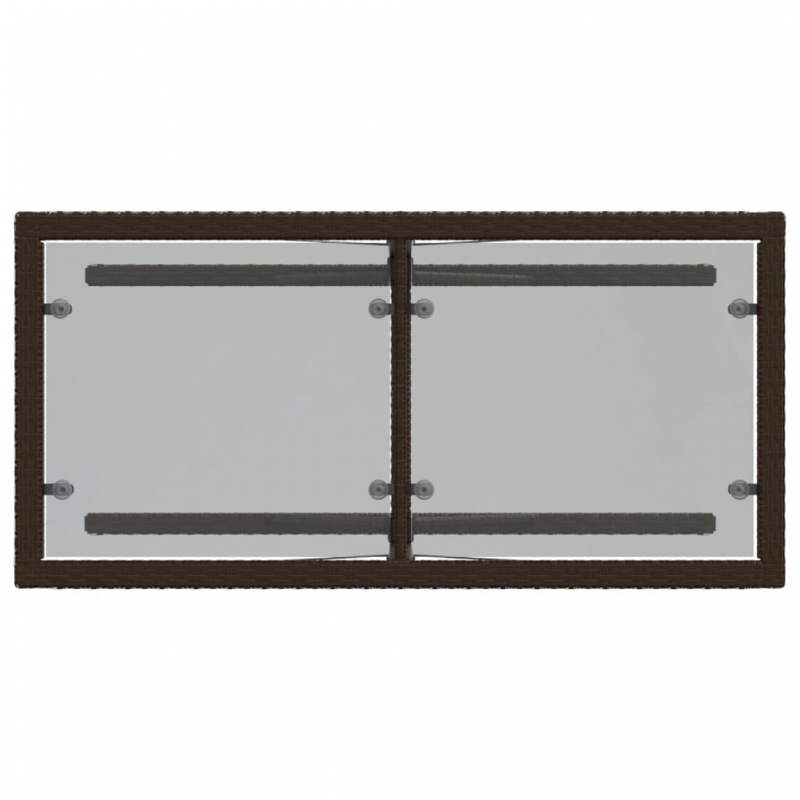 3-tlg. Bistro-Set mit Kissen Braun Poly Rattan