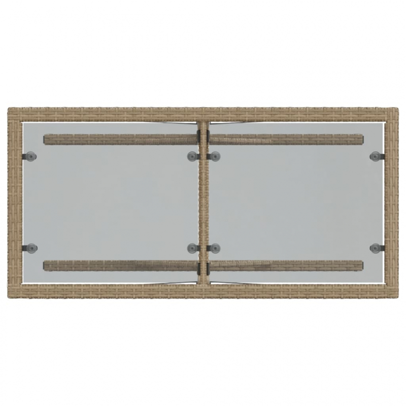 3-tlg. Bistro-Set mit Kissen Beige Poly Rattan