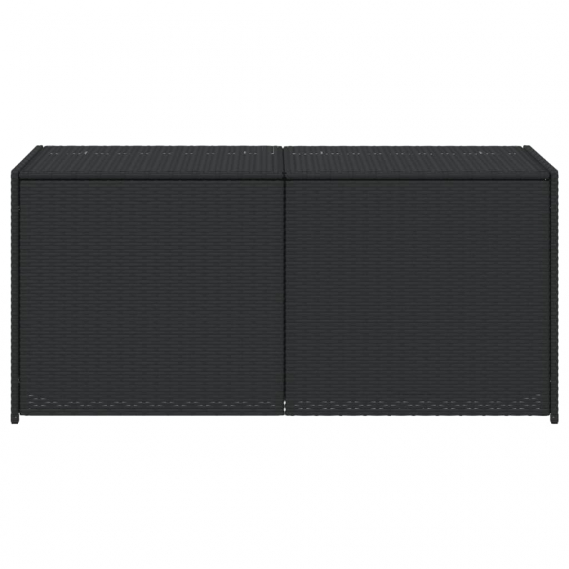 Gartentruhe Schwarz 283L Poly Rattan