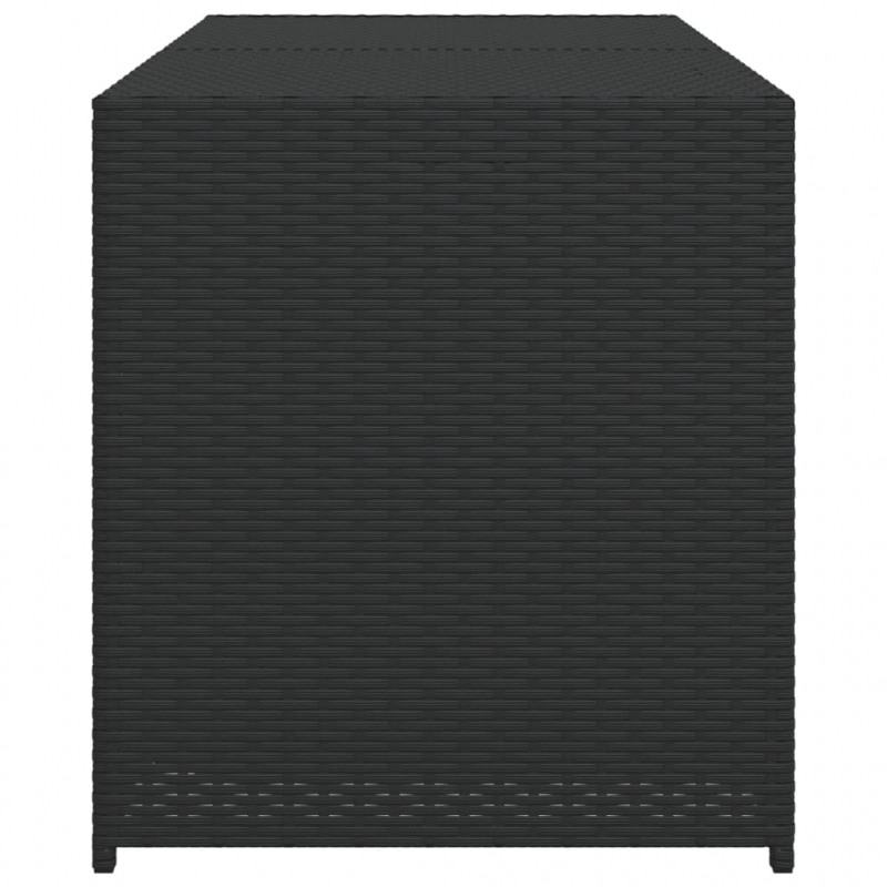 Gartentruhe Schwarz 283L Poly Rattan