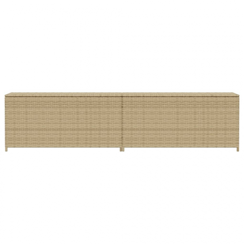 Gartentruhe Beige 469L Poly Rattan