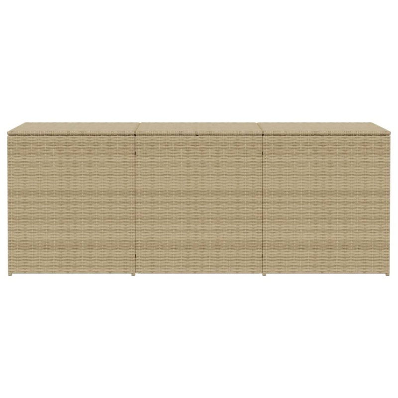 Gartentruhe Beige 984L Poly Rattan