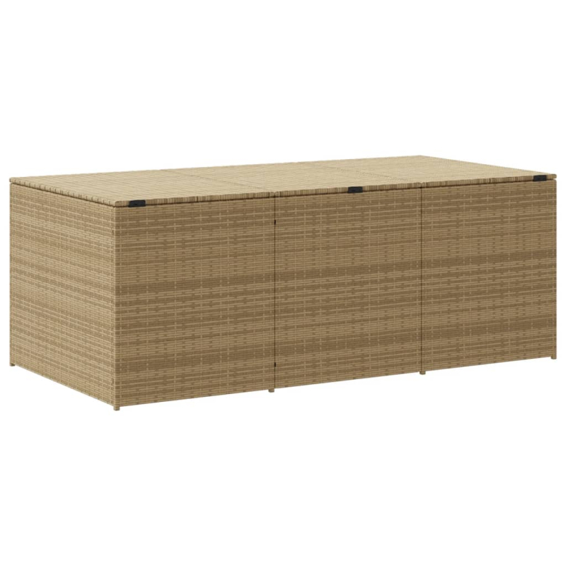 Gartentruhe Beige 984L Poly Rattan