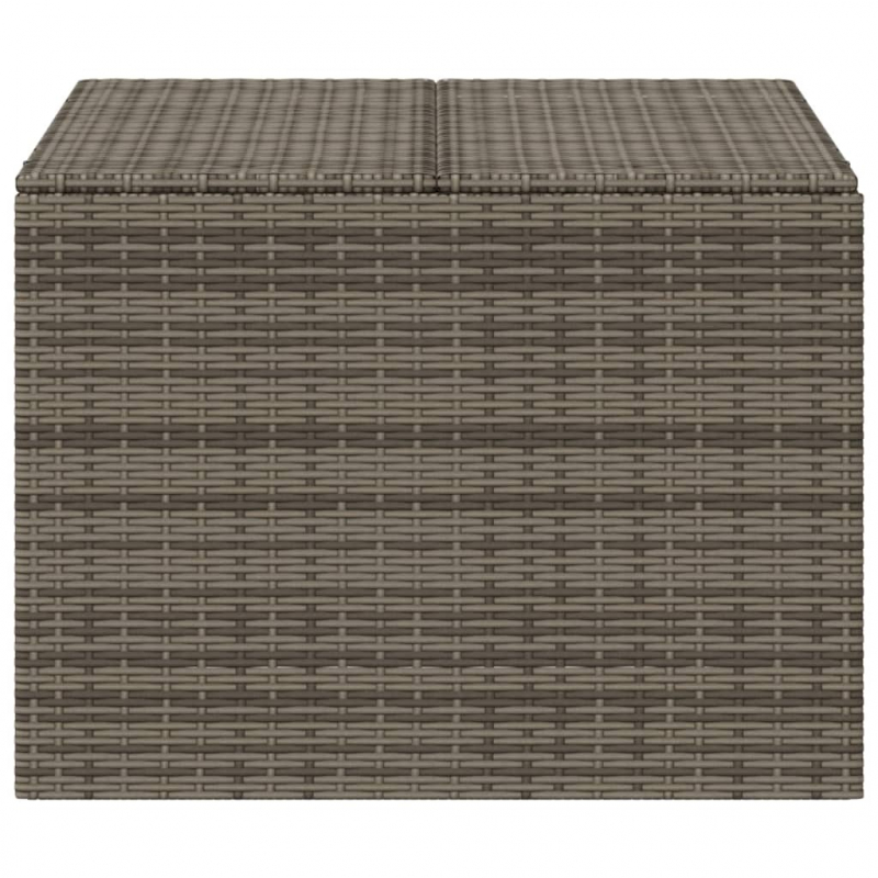 Gartentruhe Grau 291L Poly Rattan