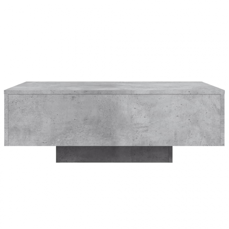Couchtisch mit LED-Leuchten Betongrau 85x55x31 cm