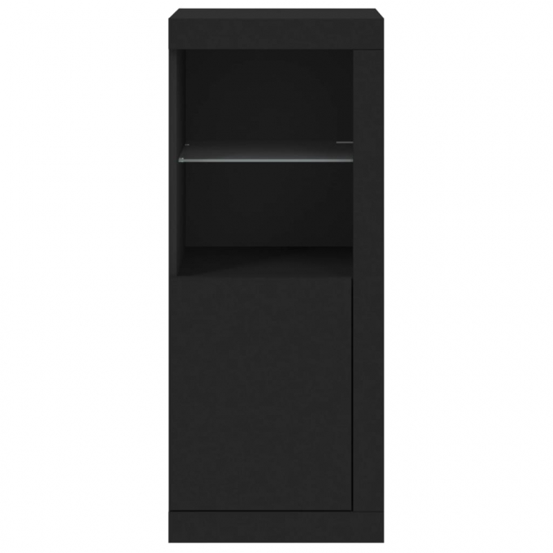 Sideboard mit LED-Leuchten Schwarz 41x37x100 cm