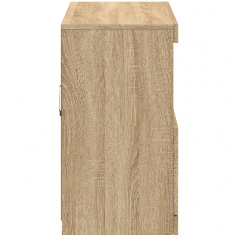 Sideboard mit LED-Leuchten Sonoma-Eiche 81x37x67 cm