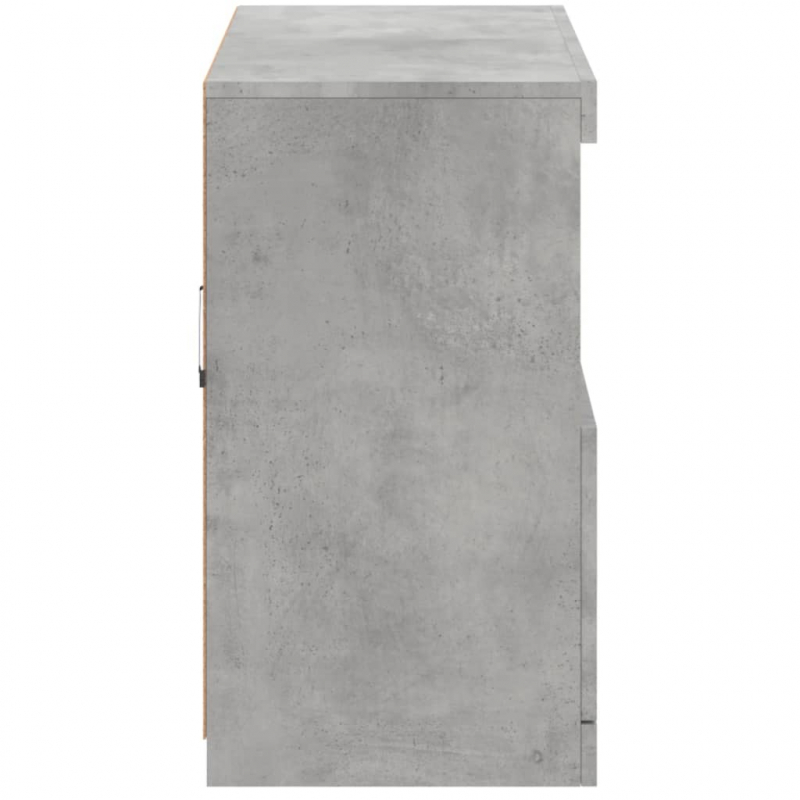 Sideboard mit LED-Leuchten Betongrau 81x37x67 cm