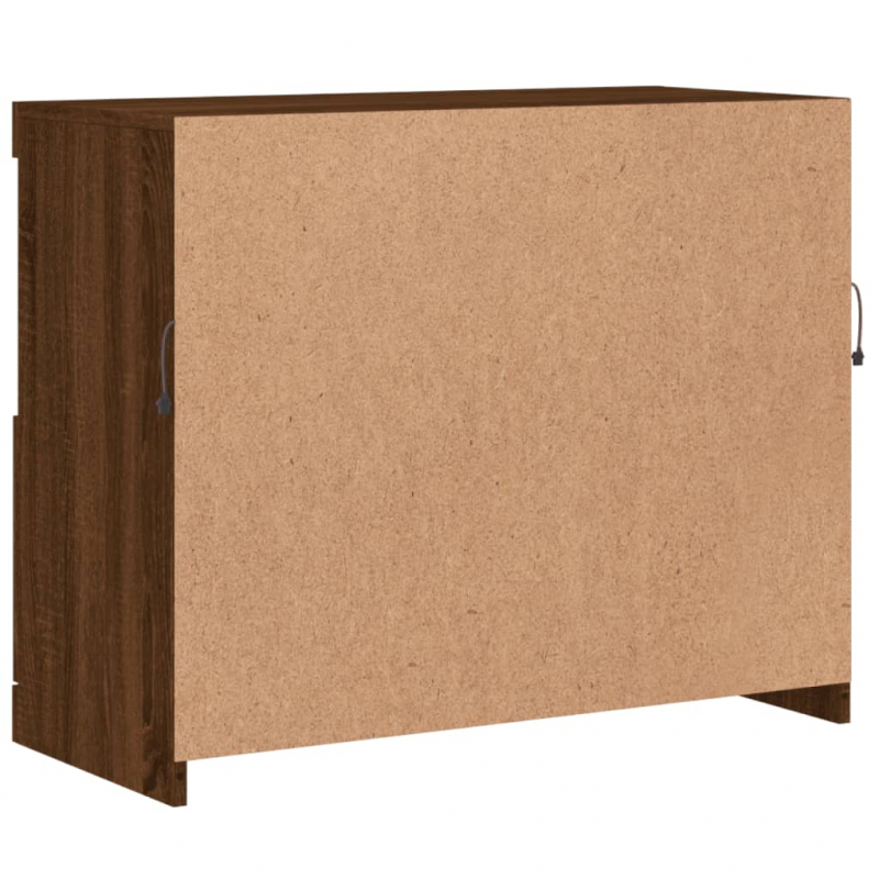 Sideboard mit LED-Leuchten Braun Eichen-Optik 81x37x67 cm