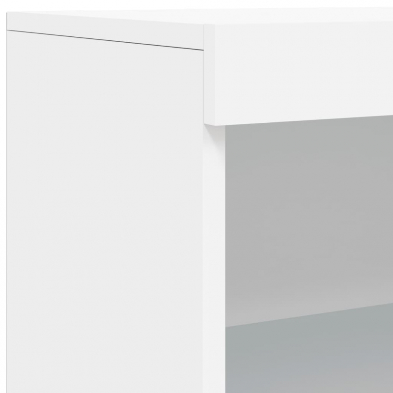 Sideboard mit LED-Leuchten Weiß 60,5x37x100 cm