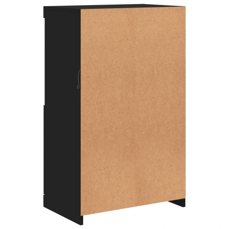Sideboard mit LED-Leuchten Schwarz 60,5x37x100 cm