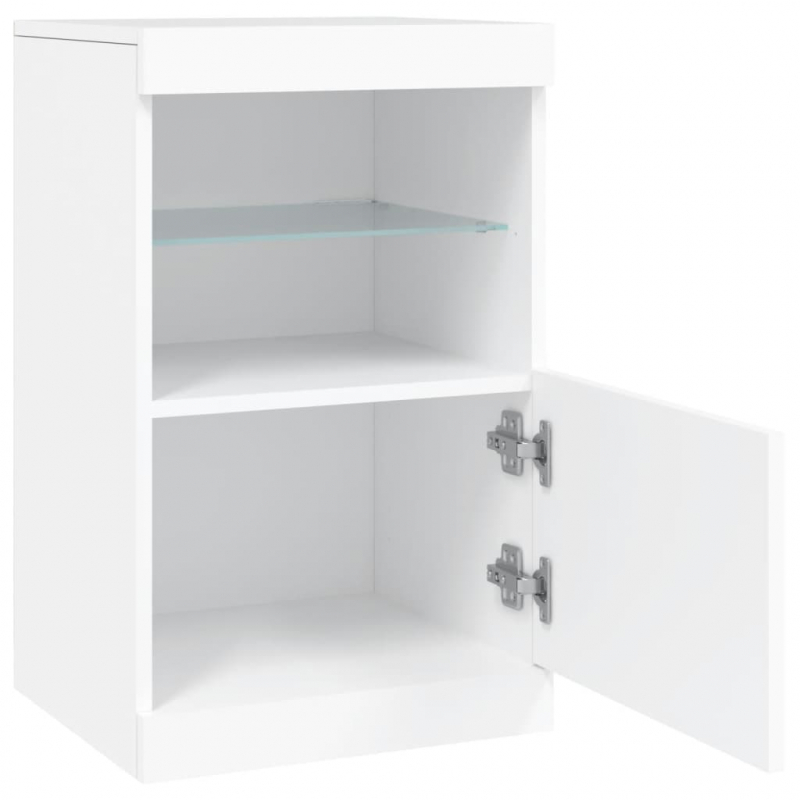 Sideboard mit LED-Leuchten Weiß 41x37x67 cm
