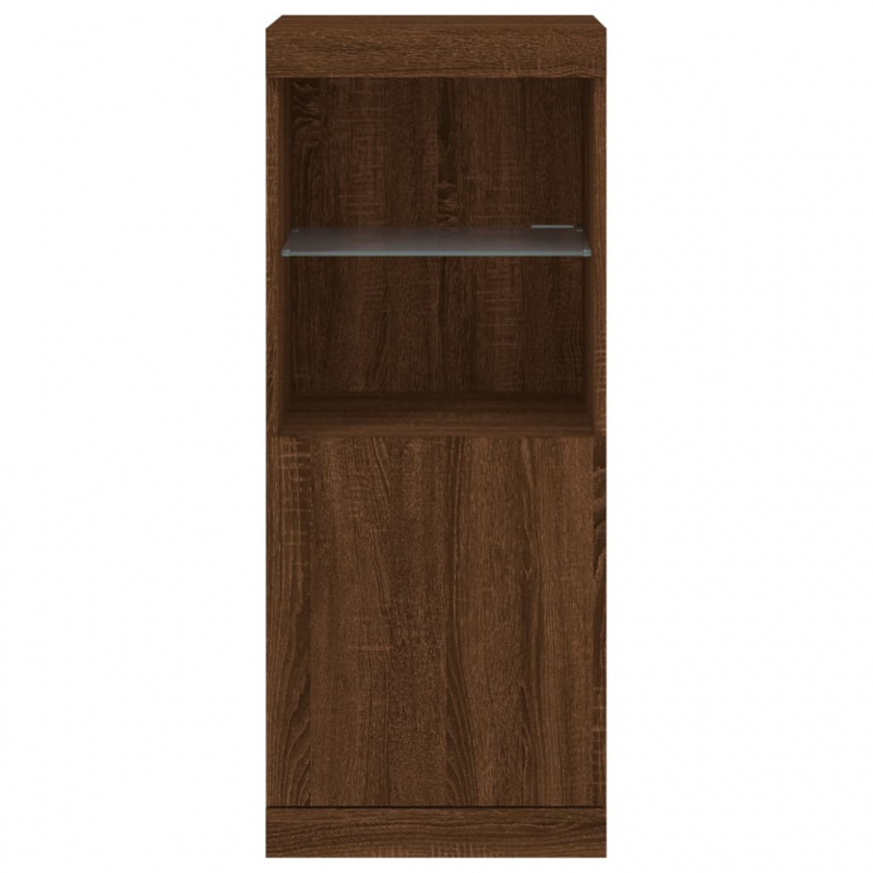 Sideboard mit LED-Leuchten Braun Eichen-Optik 41x37x100 cm