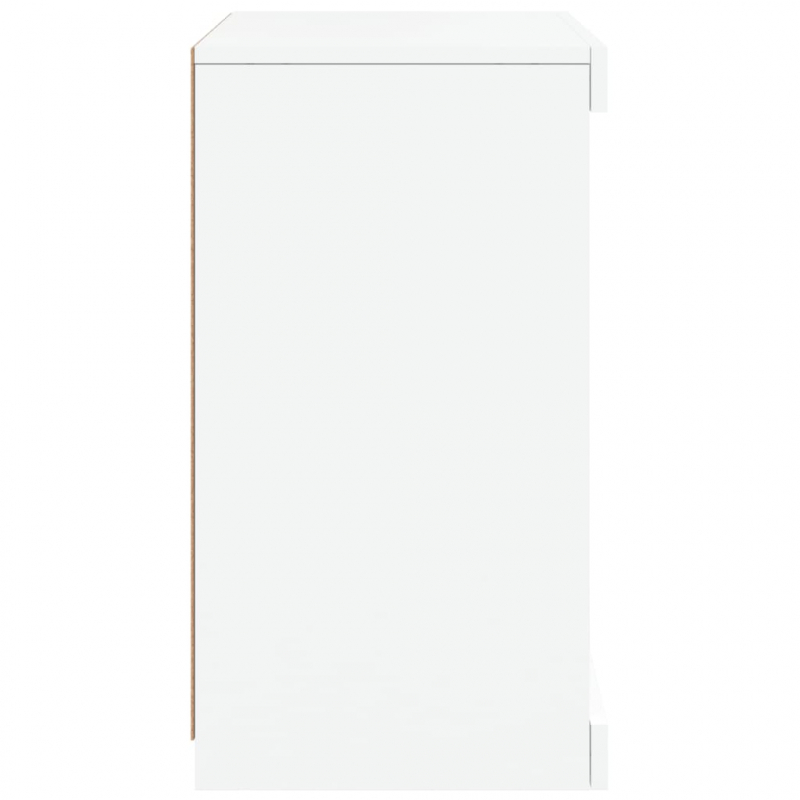 Sideboard mit LED-Leuchten Weiß 41x37x67 cm