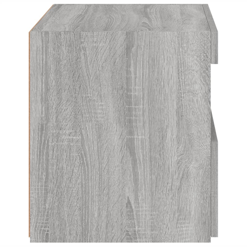 Nachttisch mit LED-Leuchten Grau Sonoma 50x40x45 cm