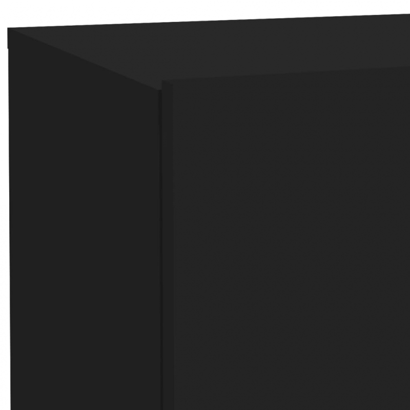 Nachttisch mit LED-Leuchten Schwarz 70x36x40,5 cm