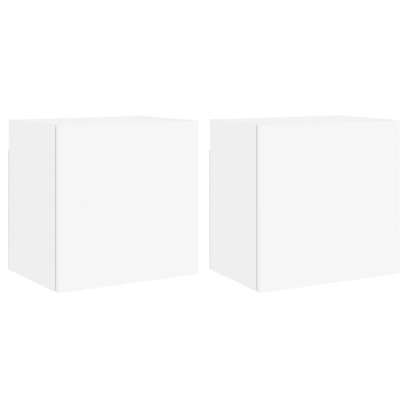 TV-Wandschränke 2 Stk. Weiß 40,5x30x40 cm Holzwerkstoff