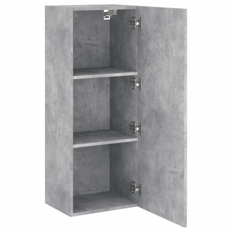 TV-Wandschrank Betongrau 40,5x30x102 cm Holzwerkstoff