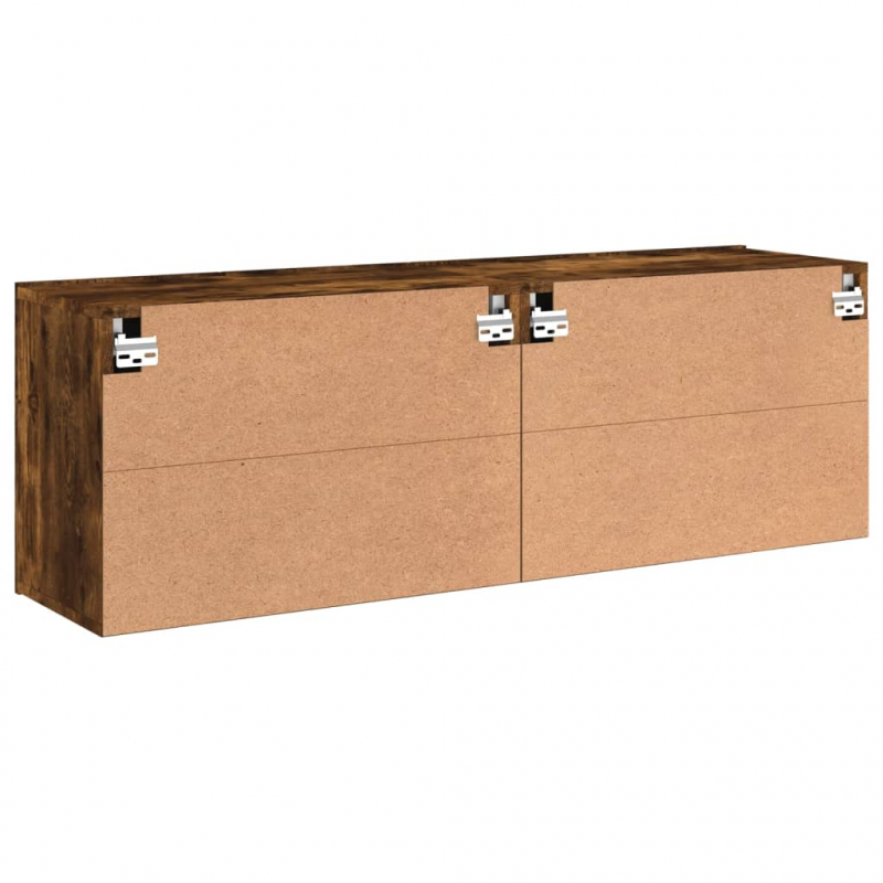 TV-Wandschränke 2 Stk. Räuchereiche 60x30x41 cm