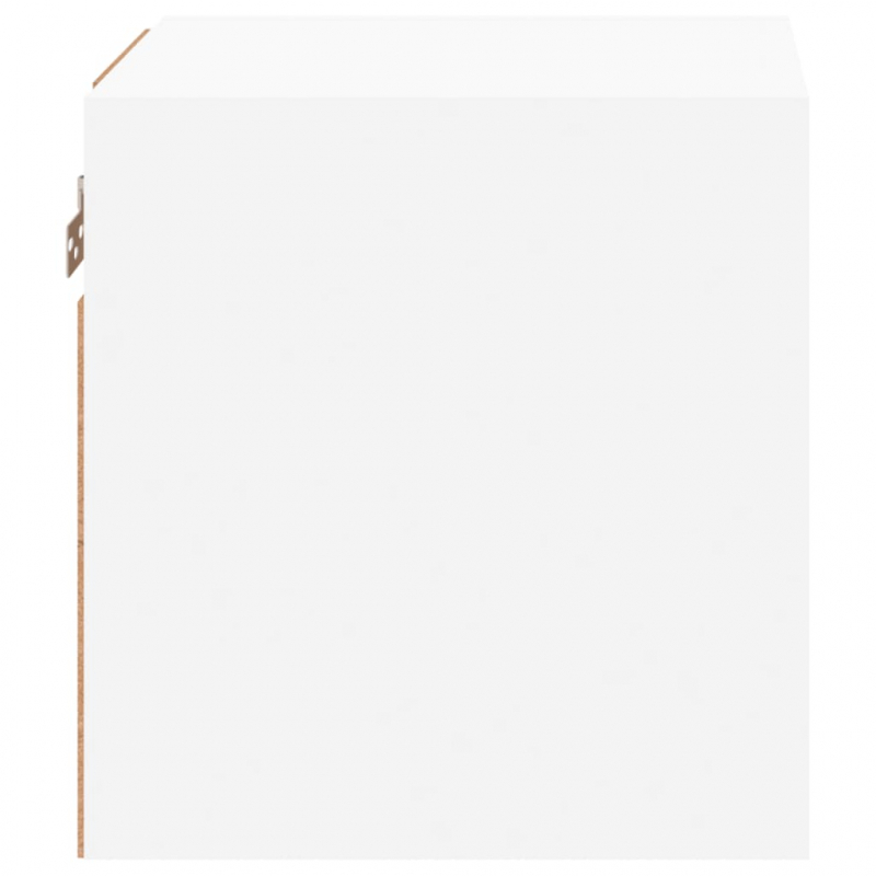 TV-Wandschrank mit LED-Leuchten Weiß 30x28,5x30 cm