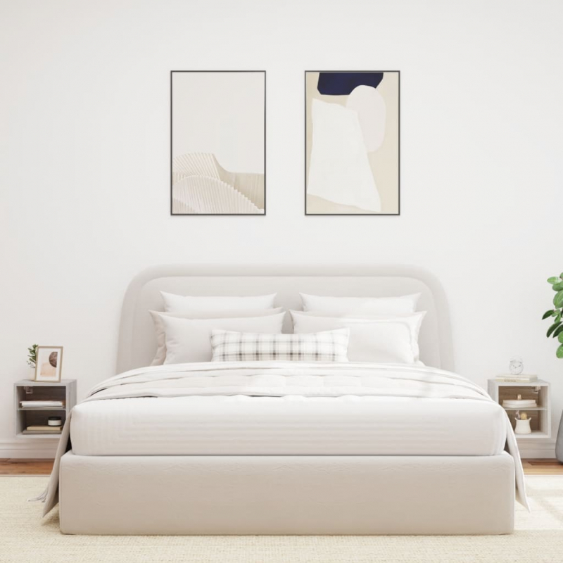 TV-Wandschränke mit LED-Leuchten 2 Stk. Grau Sonoma