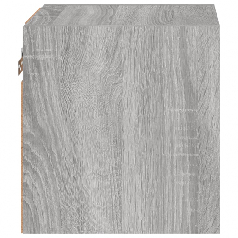 TV-Wandschränke mit LED-Leuchten 2 Stk. Grau Sonoma