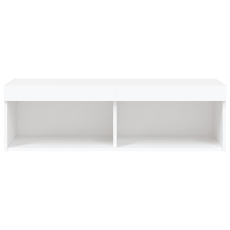 TV-Schrank mit LED-Leuchten Weiß 100x30x30 cm
