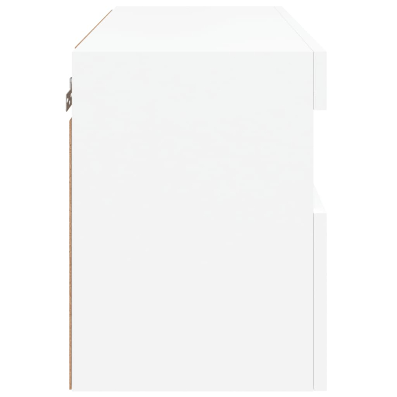 TV-Wandschrank mit LED-Leuchten Weiß 60x30x40 cm