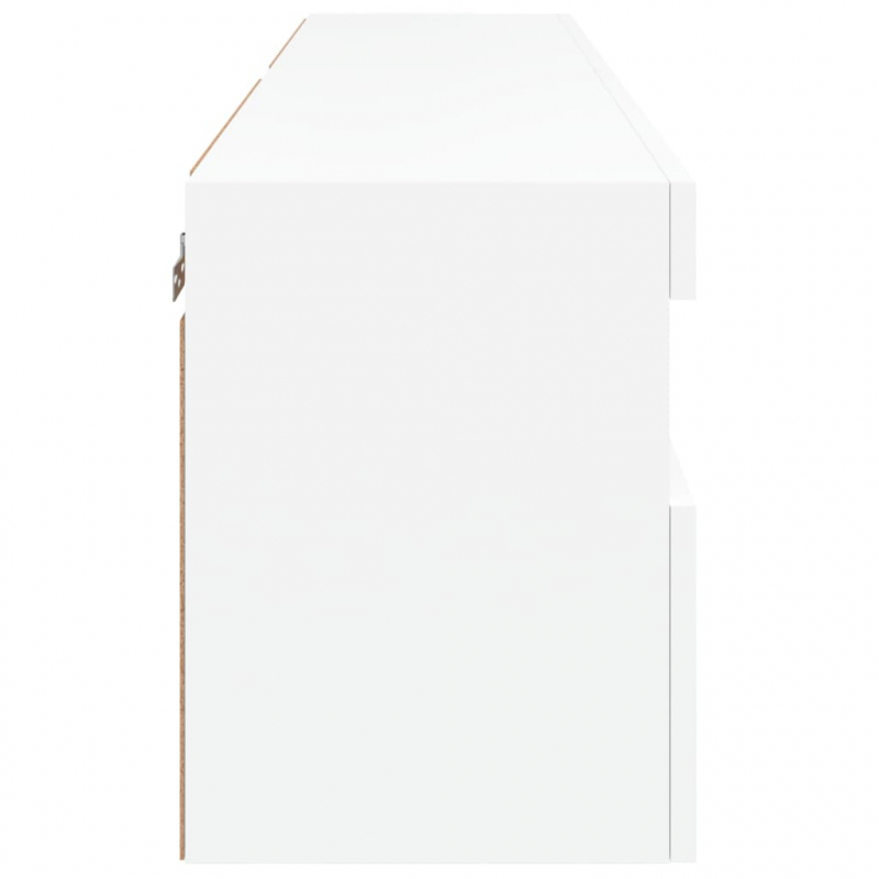 TV-Wandschränke mit LED-Leuchten 2 Stk. Weiß 60x30x40 cm