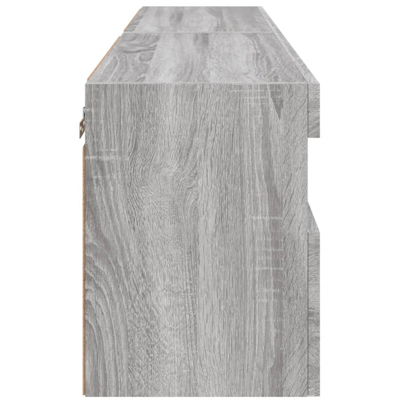 TV-Wandschränke mit LED-Leuchten 2 Stk. Grau Sonoma 60x30x40 cm