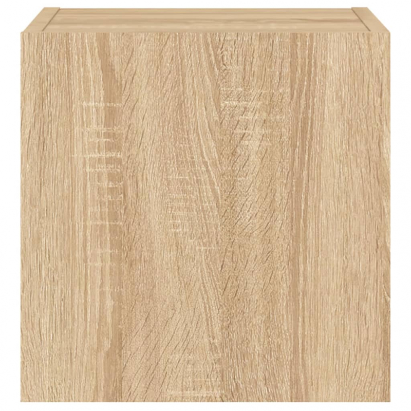 TV-Wandschrank mit LED-Leuchten Sonoma-Eiche 30,5x35x30 cm