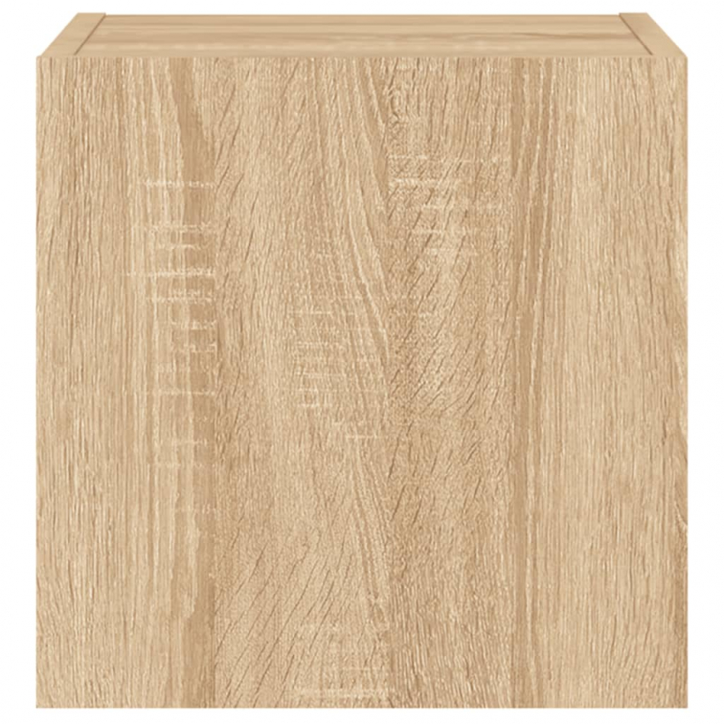 TV-Wandschränke mit LED-Leuchten 2 Stk. Sonoma-Eiche