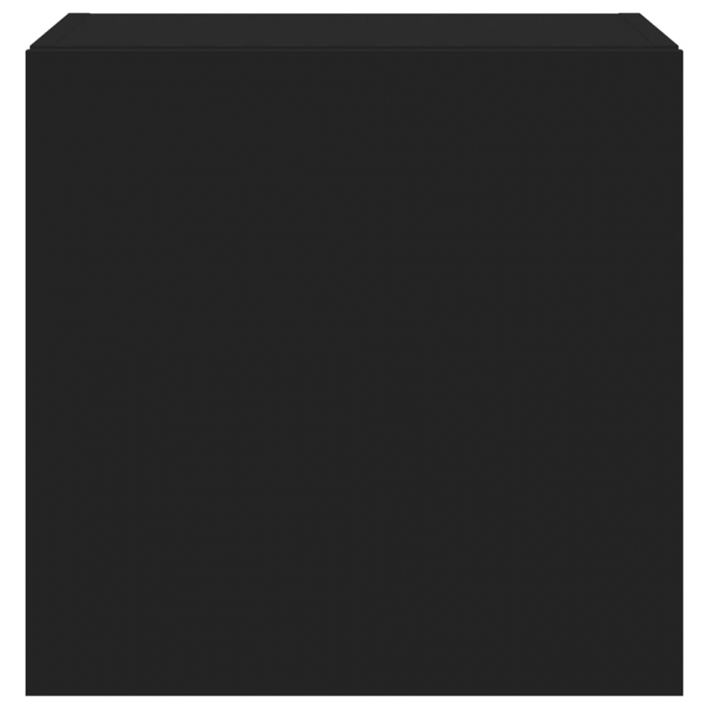 TV-Wandschränke mit LED-Leuchten 2 Stk. Schwarz 40,5x35x40 cm