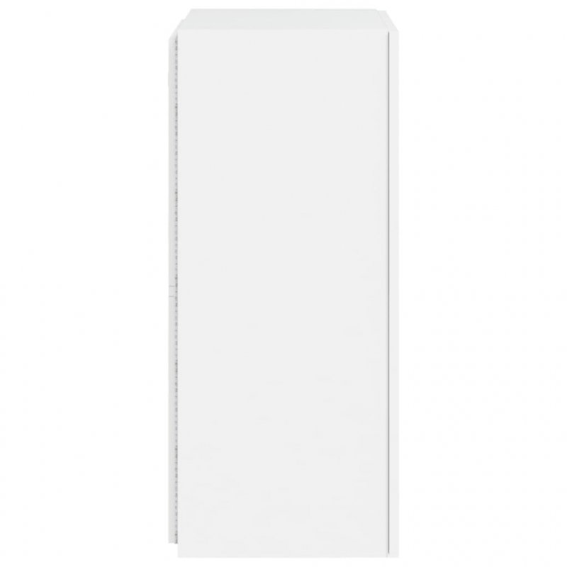 TV-Wandschrank mit LED-Leuchten Weiß 40,5x35x80 cm