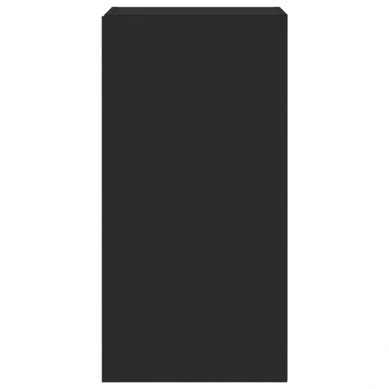 TV-Wandschrank mit LED-Leuchten Schwarz 40,5x35x80 cm