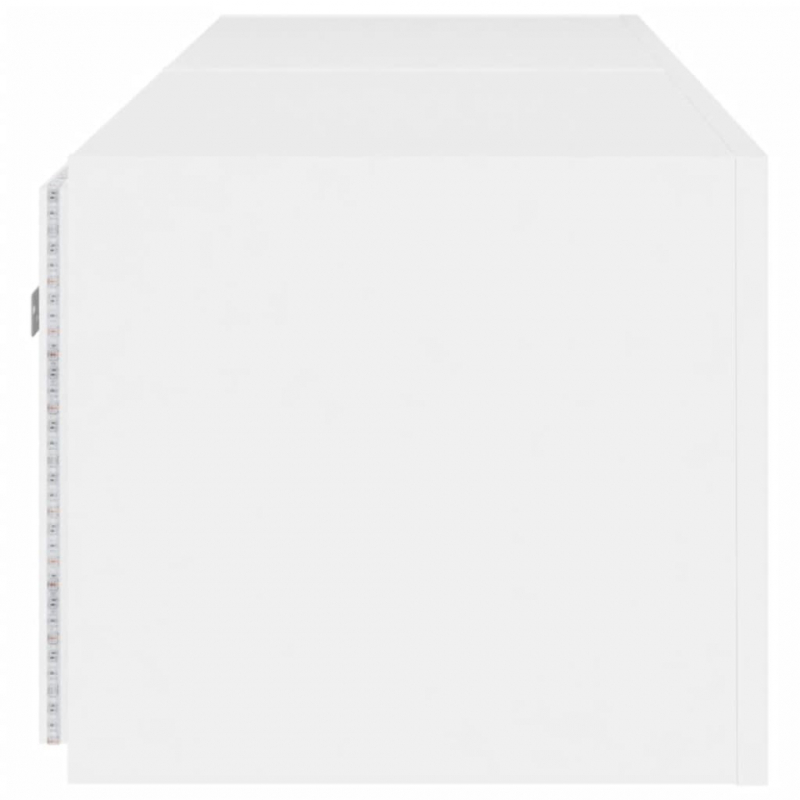 TV-Wandschränke mit LED-Leuchten 2 Stk. Weiß 80x35x31 cm