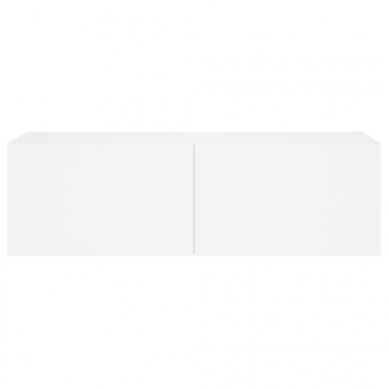 TV-Wandschrank mit LED-Leuchten Weiß 100x35x31 cm