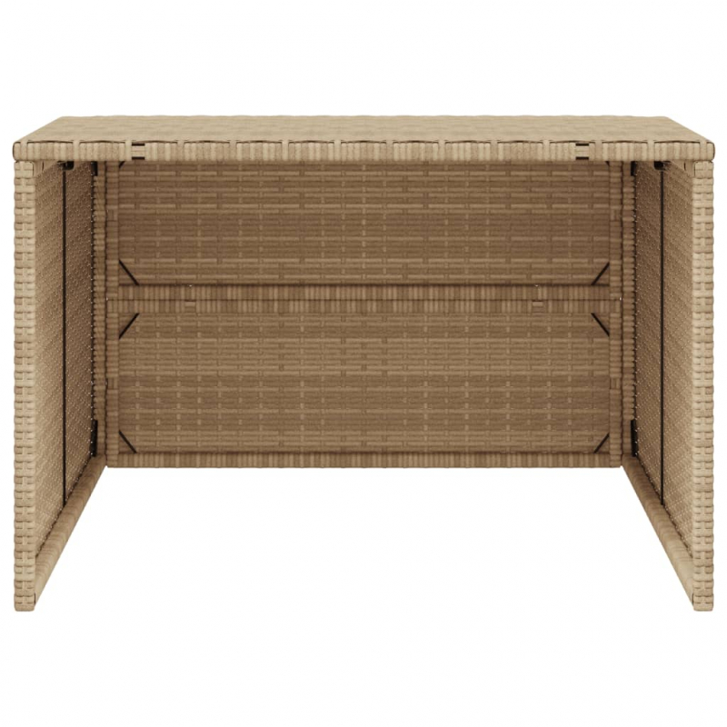 Mähroboter-Garage Beige 86x90x52/57 cm Poly Rattan