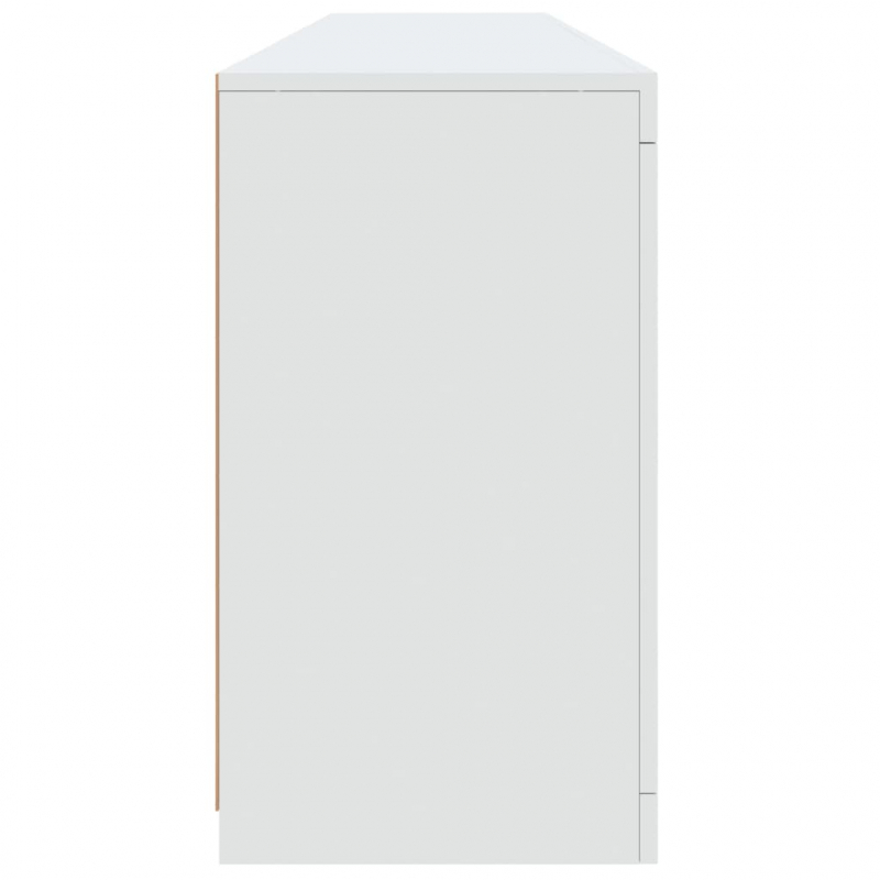 Sideboard mit LED-Leuchten Weiß 181,5x37x67 cm