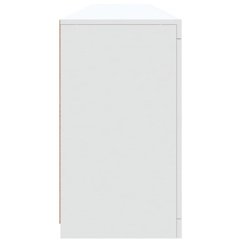 Sideboard mit LED-Leuchten Weiß 202x37x67 cm