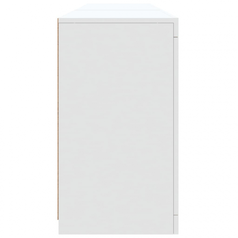 Sideboard mit LED-Leuchten Weiß 181,5x37x67 cm