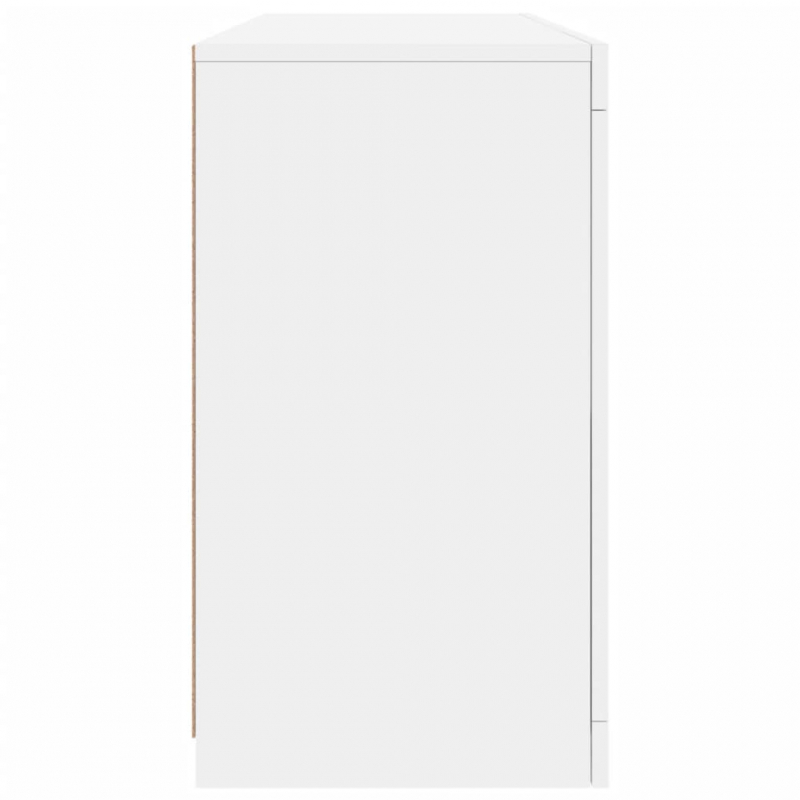 Sideboard mit LED-Leuchten Weiß 142,5x37x67 cm