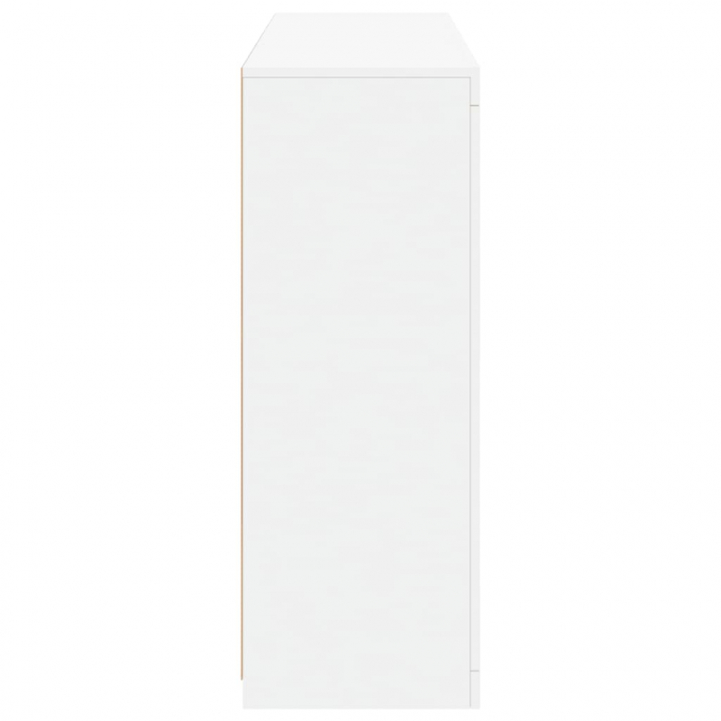 Sideboards mit LED-Leuchten 3 Stk. Weiß Holzwerkstoff