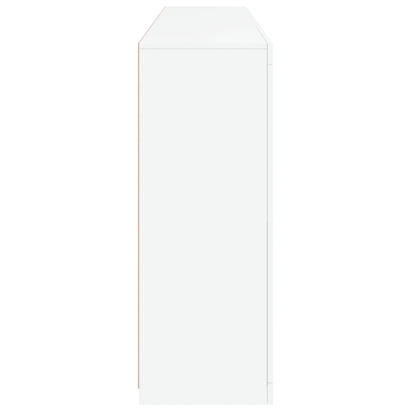 Sideboard mit LED-Leuchten Weiß 181,5x37x100 cm