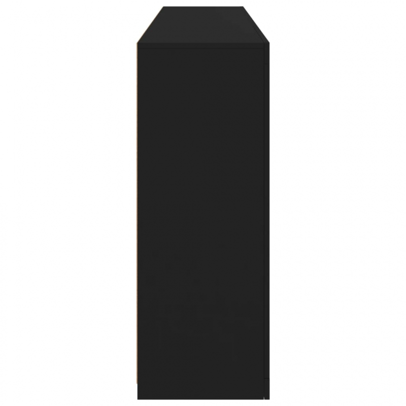 Sideboard mit LED-Leuchten Schwarz 181,5x37x100 cm
