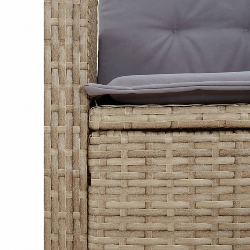 Gartensessel Kissen 2Stk. Verstellbar Beigemischung Poly Rattan