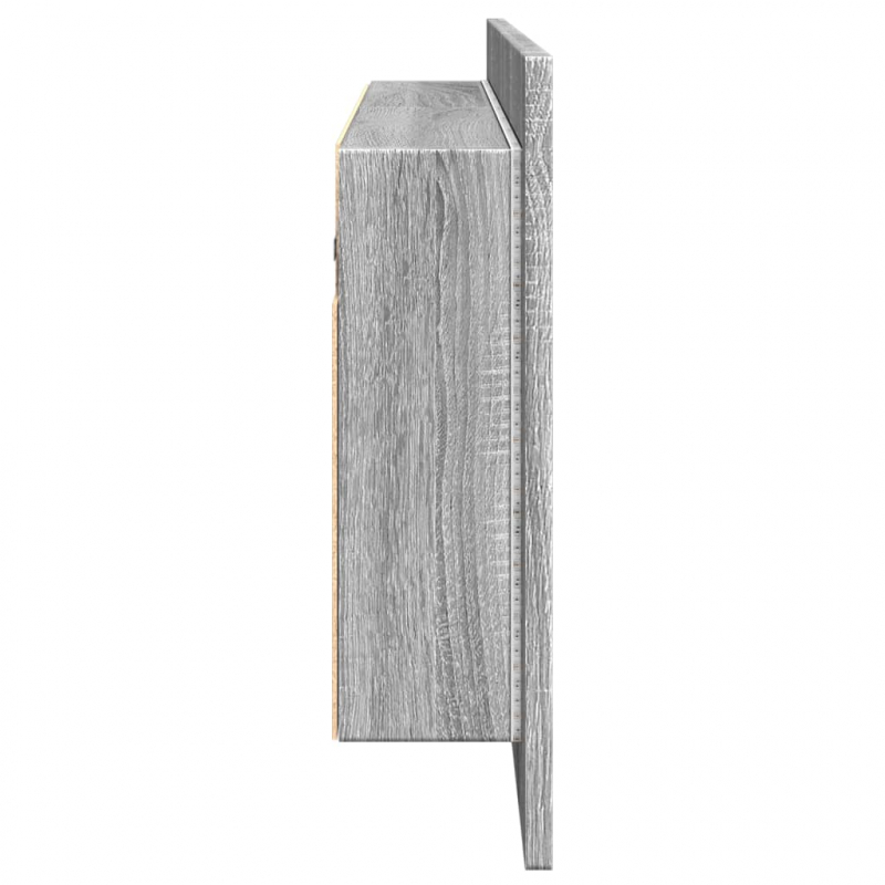 LED-Spiegelschrank Grau Sonoma 100x12x45 cm