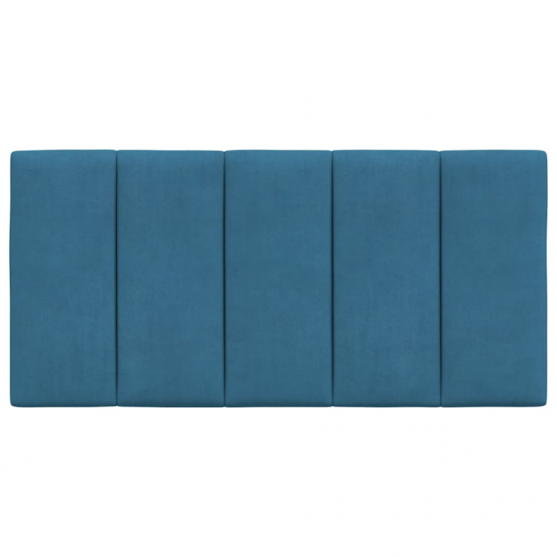 Kopfteil-Kissen Blau 100 cm Samt