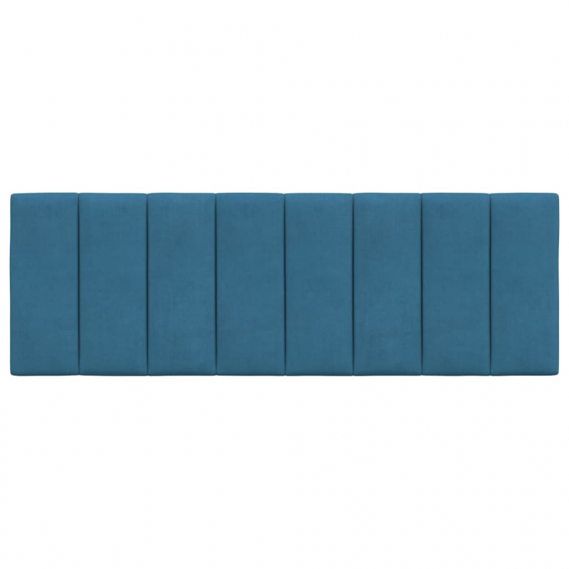 Kopfteil-Kissen Blau 140 cm Samt