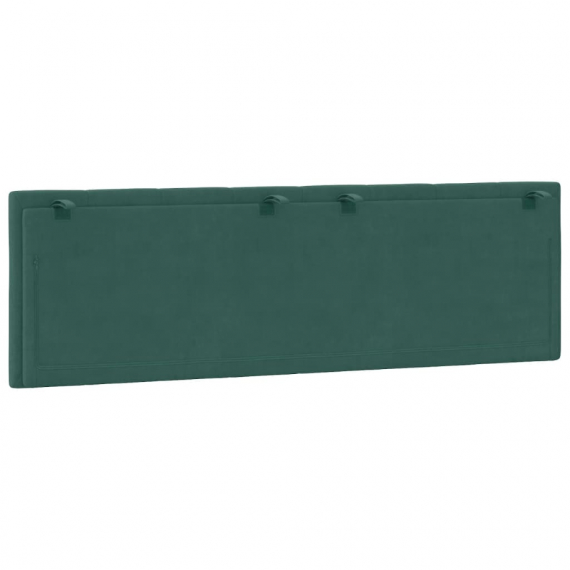 Kopfteil-Kissen Dunkelgrün 160 cm Samt